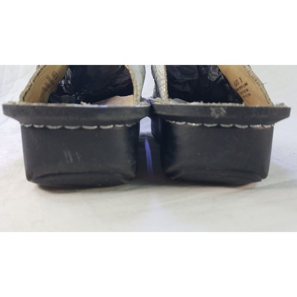 Algeria Women's Silver Creme Leather Mule Clogs  Shoes Size 36/5.5-6 US, - Picture 4 of 7